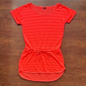 Oakley - Bright Coral Drawstring Waist Swim Coverup
